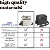 imageFit ampamp Fresh Foundry Dual Compartment Lunch Bag For Adults Insulated Extra Large Lunchbox For Meal Prep With Matching Containers Front Pocket Adjustable Strap SteelTaupe and Black Dot