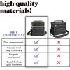 imageFit ampamp Fresh Foundry Dual Compartment Lunch Bag For Adults Insulated Extra Large Lunchbox For Meal Prep With Matching Containers Front Pocket Adjustable Strap SteelBlack