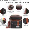 imageFit ampamp Fresh Foundry Extra Large Insulated Lunch Box for Men ampamp Women Large Lunch Bag for Meal Prep Double Decker Adult Lunch Box for Men with Containers Adjustable Strap Dual Compartment BlackBlack
