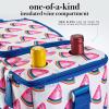 imageFit ampamp Fresh Foundry Soft Cooler Bag Insulated Leak Proof and Wine Carrier Bag 24 Can Large Soft Sided Cooler Bag for Men and Women 2 Bottle Wine Holder Tote Bag for Travel Beach and Picnic BagWatermelon