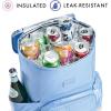 imageFit ampamp Fresh Insulated Backpack Soft Cooler  LeakResistant Beach ampamp Travel Bag for Women 24 Can Capacity Picnic ampamp Cooler BagCornflower