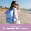 imageFit ampamp Fresh Insulated Backpack Soft Cooler  LeakResistant Beach ampamp Travel Bag for Women 24 Can Capacity Picnic ampamp Cooler BagCornflower