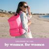 imageFit ampamp Fresh Insulated Backpack Soft Cooler  LeakResistant Beach ampamp Travel Bag for Women 24 Can Capacity Picnic ampamp Cooler BagHot Pink