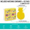 imageFit ampamp Fresh Insulated Lunch Box For Kids Boys ampamp Girls Lunch Bag For Kids With Matching Lunch Container And Ice Pack School Lunch Box Pinapple KitPineapple Kit