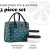 imageFit ampamp Fresh Lunch Bag For Women Insulated Womens Lunch Bag For Work Leakproof ampamp StainResistant Large Lunch Box For Women With 2 Large Containers Zipper Closure Bloomington Lunch Bag Plum StripeTeal Cheetah
