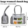 imageFit ampamp Fresh Lunch Bag For Women Insulated Womens Lunch Bag For Work Leakproof ampamp StainResistant Large Lunch Box For Women With Containers and Zipper Closure Copley Bag PlumGray