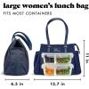 imageFit ampamp Fresh Lunch Bag For Women Insulated Womens Lunch Bag For Work Leakproof ampamp StainResistant Large Lunch Box For Women With Containers and Zipper Closure Copley Bag PlumNavy