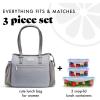 imageFit ampamp Fresh Lunch Bag For Women Insulated Womens Lunch Bag For Work Leakproof ampamp StainResistant Large Lunch Box For Women With Containers and Zipper Closure Copley Bag PlumGray