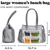 imageFit ampamp Fresh Lunch Bag For Women Insulated Womens Lunch Bag For Work Leakproof ampamp StainResistant Large Lunch Box For Women With Containers and Zipper Closure Copley Bag PlumGray Tweed