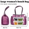 imageFit ampamp Fresh Lunch Bag For Women Insulated Womens Lunch Bag For Work Leakproof ampamp StainResistant Large Lunch Box For Women With Containers and Zipper Closure Copley Bag PlumPlum