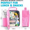 imageFit ampamp Fresh Lunch Box For Kids Boys ampamp Girls School Camp Insulated Bag With Shoe Charm Slots For Personalization TealPink