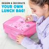 imageFit ampamp Fresh Lunch Box For Kids Boys ampamp Girls School Camp Insulated Bag With Shoe Charm Slots For Personalization TealPink