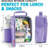 imageFit ampamp Fresh Lunch Box For Kids Boys ampamp Girls School Camp Insulated Bag With Shoe Charm Slots For Personalization TealPurple