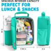 imageFit ampamp Fresh Lunch Box For Kids Boys ampamp Girls School Camp Insulated Bag With Shoe Charm Slots For Personalization TealTeal