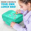 imageFit ampamp Fresh Lunch Box For Kids Boys ampamp Girls School Camp Insulated Bag With Shoe Charm Slots For Personalization TealTeal