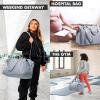 imageFit ampamp Fresh Premium Neoprene Weekender Bag With Trolley Sleeve  Large Overnight Carryon Duffel Gym and Hospital Bag for Labor ampamp DeliveryGrey