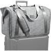 imageFit ampamp Fresh Premium Neoprene Weekender Bag With Trolley Sleeve  Large Overnight Carryon Duffel Gym and Hospital Bag for Labor ampamp DeliveryHeather Gray