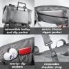 imageFit ampamp Fresh Premium Neoprene Weekender Bag With Trolley Sleeve  Large Overnight Carryon Duffel Gym and Hospital Bag for Labor ampamp DeliveryHeather Gray