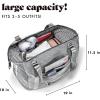 imageFit ampamp Fresh Premium Neoprene Weekender Bag With Trolley Sleeve  Large Overnight Carryon Duffel Gym and Hospital Bag for Labor ampamp DeliveryHeather Gray