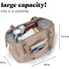 imageFit ampamp Fresh Premium Neoprene Weekender Bag With Trolley Sleeve  Large Overnight Carryon Duffel Gym and Hospital Bag for Labor ampamp DeliveryTaupe