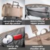 imageFit ampamp Fresh Premium Neoprene Weekender Bag With Trolley Sleeve  Large Overnight Carryon Duffel Gym and Hospital Bag for Labor ampamp DeliveryTaupe