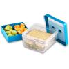 imageFit ampamp Fresh Sandwich and Snack Set Dual Container with Ice Pack Adult and Kids Lunch Container Sandwich Container for Lunch Box BlueDivided Lunch Pack Carrier w Ice Pack