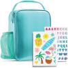 imageFit  Fresh DIY Sticker Insulated Lunch Bag Trendy Kids Lunch Box Soft Lunch Cooler Bag Perfect for School Picnics Trips ampamp More NavyLight Blue