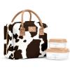imageFit ampamp Fresh Lunch Bag For Women Insulated Womens Lunch Bag For Work Leakproof ampamp StainResistant Large Lunch Box For Women With 2 Large Containers Zipper Closure Bloomington Lunch Bag Plum StripeCowhide