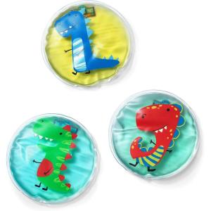 imageCool Coolers Boo Boo Flexible Gel Ice Pack 4x4 Reusable Cold Compress for Minor Injuries 3 Pack DinoDino