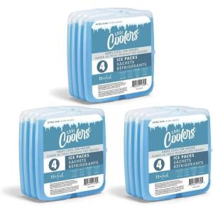 imageCool Coolers by Fit  Fresh Reusable ampamp LongLasting Slim Ice Packs Cold Packs for Lunch Boxes Ice Packs for Lunch Bags Blue 12 PackBlue 12 PK