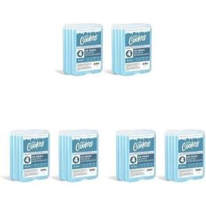 imageCool Coolers by Fit  Fresh Reusable ampamp LongLasting XL Slim Ice Packs Cold Packs for Lunch Boxes Ice Packs for Lunch Bags Cooler Accessories for Camping Beach Lunch and Work 8PK Clear BlueClear Blue 8 PK