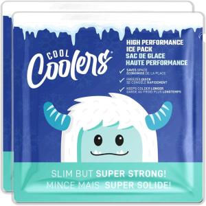 imageCool Coolers by Fit ampamp Fresh High Performance Cooler Foil Ice Packs Puncture Resistant Ice Packs for Coolers and Lunch Bags Durable and Reusable NonToxic Gel Ice Packs 2PKLunch Box Size  2PK