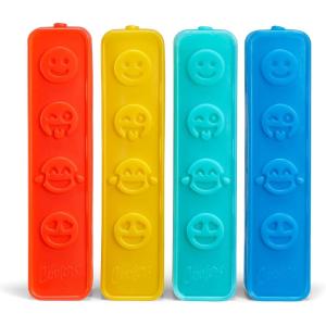 imageCool Coolers by Fit ampamp Fresh Kids Icicle Lunch Box Ice Pack Sticks Icicle Ice Sticks for Lunch Bags and Coolers Lunch Ice Pack Sticks Reusable Multicolored Smile Icicles 8PKMulticolor Smiles  4PK