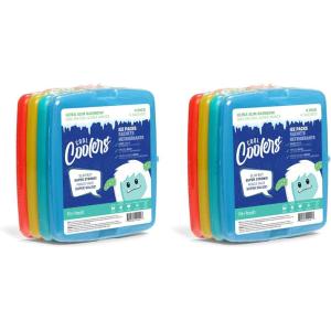 imageCool Coolers by Fit ampamp Fresh Kids Puzzle Shaped Lunch Box Ice Packs Back to School Essential Reusable Freeze Blocks for Insulated Bags and Cooler Multicolored 6PKMulti 8 PK