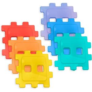 imageCool Coolers by Fit ampamp Fresh Kids Puzzle Shaped Lunch Box Ice Packs Back to School Essential Reusable Freeze Blocks for Insulated Bags and Cooler Multicolored 6PKPuzzle  6 PK