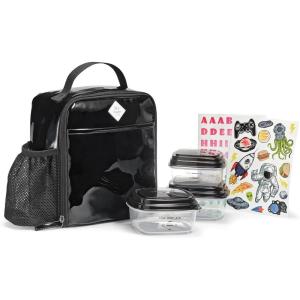 imageFit  Fresh DIY Sticker Insulated Lunch Bag Trendy Kids Lunch Box Soft Lunch Cooler Bag Perfect for School Picnics Trips ampamp More NavyBlack