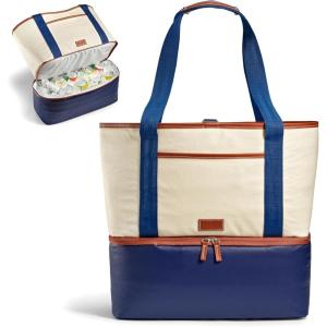 imageFit ampamp Fresh Beach ampamp Boat Cooler Collection  Insulated Leakproof WaterResistant Totes ampamp Lunch Bags for Summer Pool ampamp Travel16can  Navy