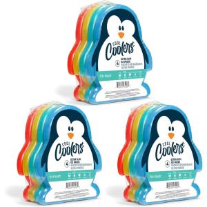 imageFit ampamp Fresh Cool Coolers Kids Lunch Box Ice Packs Slim Ice Packs for Lunch Bags Lunch Ice Packs ReusableMulticolored 8 Pack DinoPenguin  12 PK