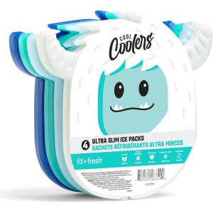 imageFit ampamp Fresh Cool Coolers Kids Lunch Box Ice Packs Slim Ice Packs for Lunch Bags Lunch Ice Packs ReusableMulticolored 8 Pack DinoYeti