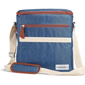 imageFit ampamp Fresh Foundry Soft Cooler Bag Insulated Leak Proof 12 Can Small Soft Sided Cooler Bag for Men and Women Portable Travel ampamp Beach Cooler Bag with Removable Hard Liner Stain ResistantNavy