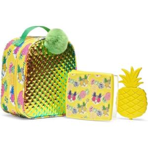imageFit ampamp Fresh Insulated Lunch Box For Kids Boys ampamp Girls Lunch Bag For Kids With Matching Lunch Container And Ice Pack School Lunch Box Pinapple KitPineapple Kit