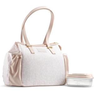 imageFit ampamp Fresh Lunch Bag For Women Insulated Womens Lunch Bag For Work Leakproof ampamp StainResistant Large Lunch Box For Women With Containers and Zipper Closure Copley Bag PlumIvory Animal Print