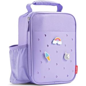 imageFit ampamp Fresh Lunch Box For Kids Boys ampamp Girls School Camp Insulated Bag With Shoe Charm Slots For Personalization TealPurple