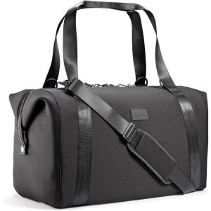 imageFit ampamp Fresh Premium Neoprene Weekender Bag With Trolley Sleeve  Large Overnight Carryon Duffel Gym and Hospital Bag for Labor ampamp DeliveryBlack