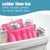 imageCool Coolers by Fit ampamp Fresh 2 Pack XL Soft Ice Packs for Cooler Flexible Stretch Nylon Lunch Box Ice Packs Large Reusable Freezer Packs Cornflower BlueHot Pink