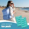 imageCool Coolers by Fit ampamp Fresh 2 Pack XL Soft Ice Packs for Cooler Flexible Stretch Nylon Lunch Box Ice Packs Large Reusable Freezer Packs Cornflower BlueTeal