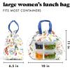 imageFit ampamp Fresh Cromwell Drawstring Lunch Bag for Women Complete Lunch Set with 2 Containers StainResistant LeakResistant Back to School Essential Teacher Lunchbox Black CheetahMulticolored  Al Fresco
