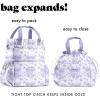 imageFit ampamp Fresh Cromwell Drawstring Lunch Bag for Women Complete Lunch Set with 2 Containers StainResistant LeakResistant Back to School Essential Teacher Lunchbox Black CheetahPurple Floral Toile