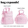 imageFit ampamp Fresh Cromwell Drawstring Lunch Bag for Women Complete Lunch Set with 2 Containers StainResistant LeakResistant Back to School Essential Teacher Lunchbox Black CheetahPink
