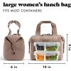imageFit ampamp Fresh Neoprene Lunch Bag For Women Insulated Womens Lunch Bag For Work Tear ampamp Stain Resistant Large Lunch Box For Women With Containers and Ice Machine Washable Remi Lunch Bag Slate BlueTaupe